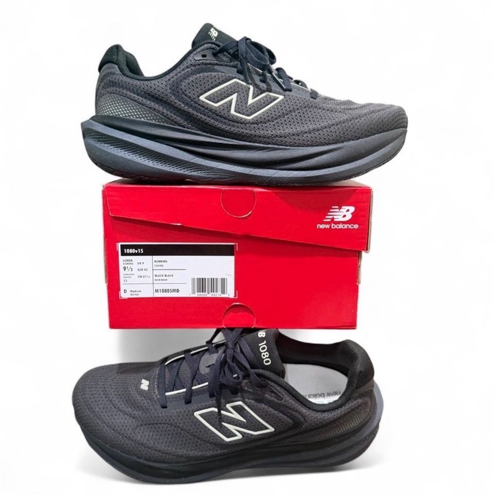 New Balance Men's 1080v15 Black Running Shoes